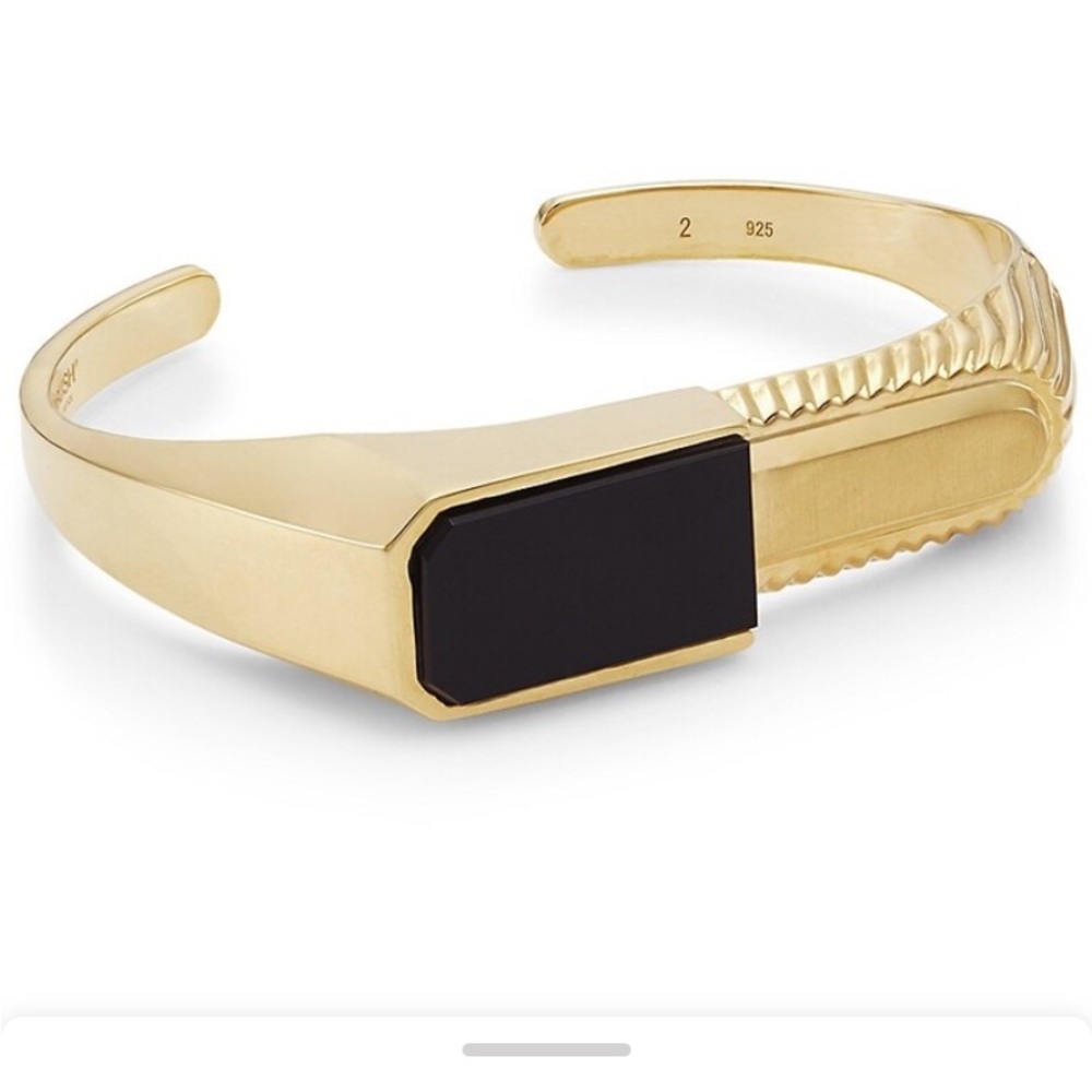 Ambush Misfit Bangle In Gold Size 2, 925 silver.